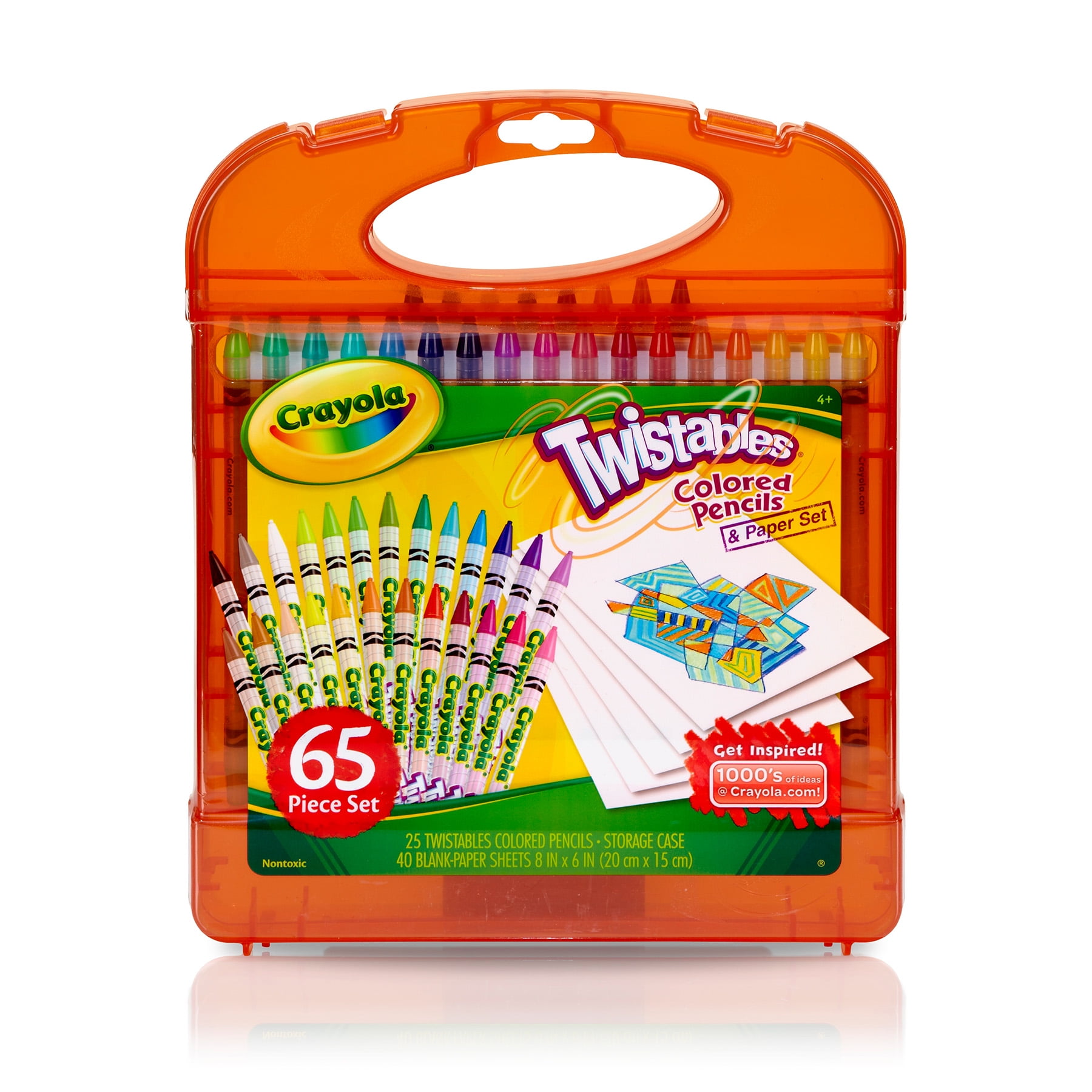 Crayola Twistables 25 Colored Pencils Set with Paper, Back to School Supplies, Arts and Crafts Tools, Coloring Gift for Teachers and Kids, Ages 4+