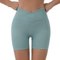 thumbnail image 2 of Wxolcjlv Women Pants Sports New Waist Yoga Shorts With Thread High Waist And Lift Split Pants Party New Years Eve Clothes For Woman, 2 of 4
