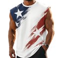 thumbnail image 2 of Mens Tank Tops Sleeveless Lightweight Muscle Breathable Summer Undershirt Tank America 250 Shirt White L, 2 of 4