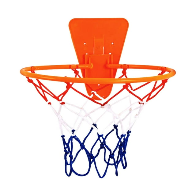 Panier de Basketball Intérieur Monté au Mur, Silencieux, Pliable, pour Ballons de Taille 1 à 7, Aucune Perceuse Requise, Diamètre 10 Po, ABS + Cadre en Métal