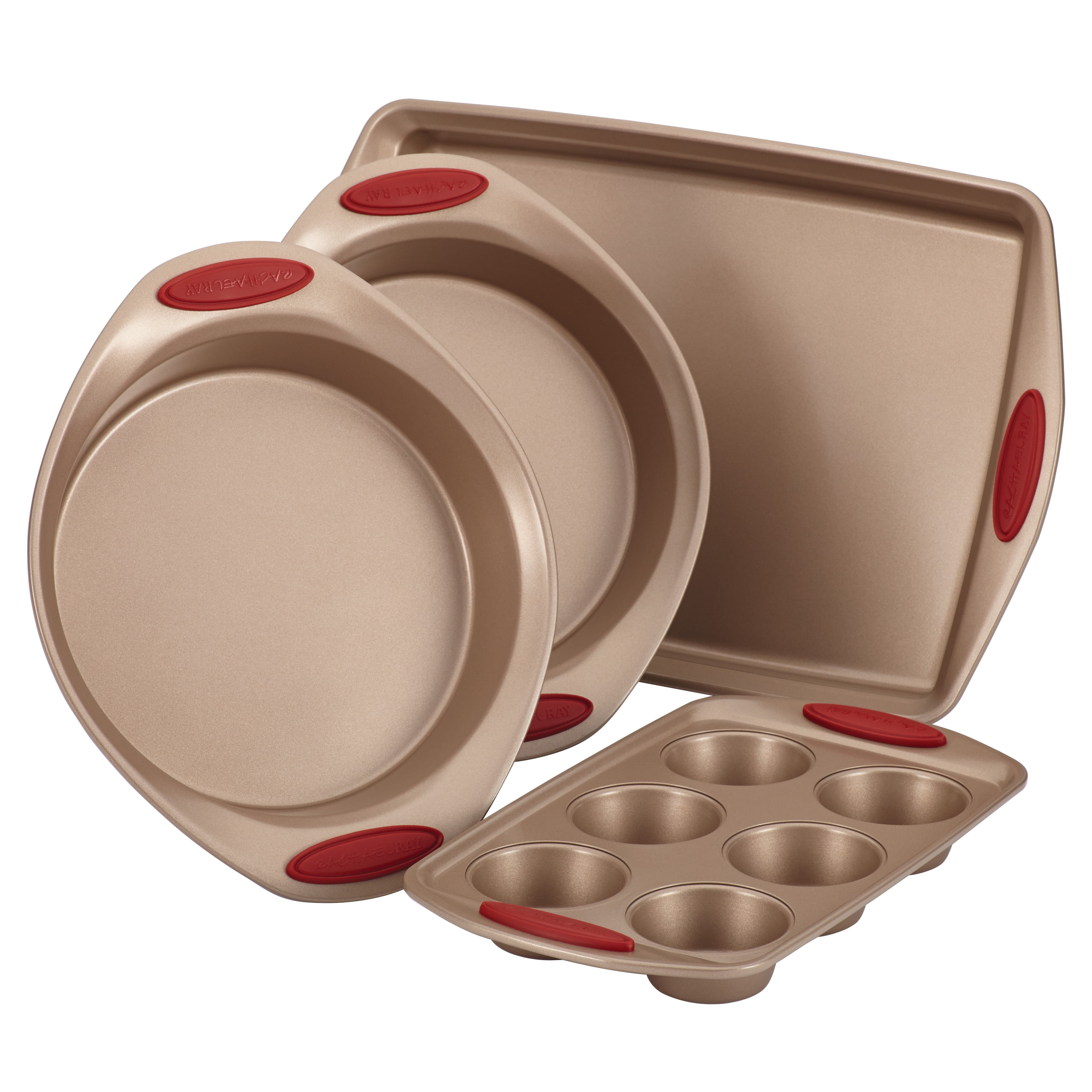 Uncategorized Rachael Ray Kitchen Appliances rachael ray yum o nonstick bakeware 24 cup oven lovin mini muffin pan gray with orange handles walmart com