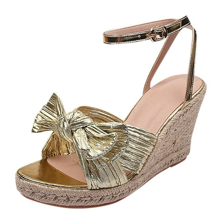 

LIANGP Women s Sandals Luxury High Heels Shoes Summer Women Sandals Toe Shoes For Ladies Shoes Women s Shoes Gold Size 7