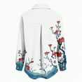 thumbnail image 4 of Towmus Womens Button Down Shirts Floral Printed Loose Long Sleeve Shirt Dressy Casual Fall Tops Work Blouses with Pockets, 4 of 5