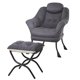 thumbnail image 1 of QinaQin Sillón lazy ergonómico con reposapiés plegable, funda removible y lavable, ideal para lectura y espacios pequeños, 1 of 9