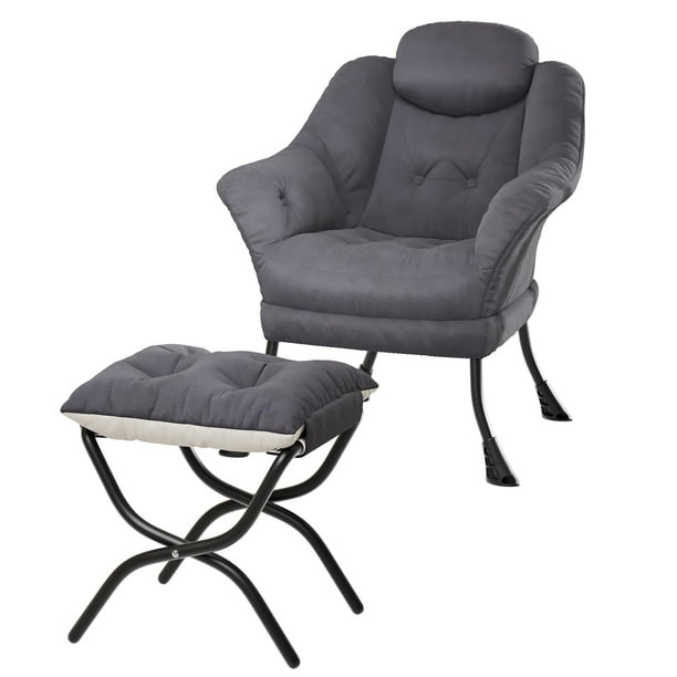 Yeshouse Sillón reclinable ergonómico, sillón de lectura con reposapiés plegable, sillón moderno para espacios pequeños con funda extraíble y lavable