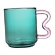 thumbnail image 1 of Hermosa taza de café de borosilicato de 450 ml/15 oz, taza de vidrio para té, agua, leche y oficina. Verde, 1 of 7