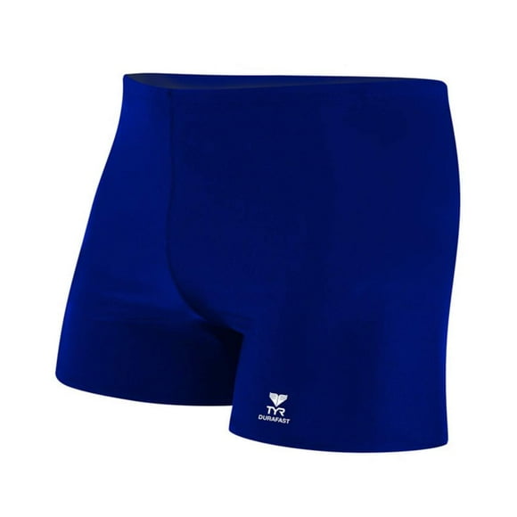TYR Men's Durafast Elite Solid Square Leg Swimsuit, Navy, Size 30