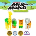 thumbnail image 2 of Juego de juguetes populares, con forma magnética, mezcla o combina animales de la jungla, 16 piezas, 2 of 7
