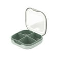 thumbnail image 1 of Langgg Portable Pill Box Home Travel Pills Case Separation 4 Compartments PP Organizer Tablets Holder Waterproof Container Green 1Set, 1 of 6
