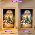 thumbnail image 2 of Merry Christmas Alaskan Malamute Santa Hat Xmas Tree Winter Holiday Acrylic Plaque with Wood Photo Frame Box Alaska Mal Dog Lovers Gifts Light Box - 01013, 2 of 5