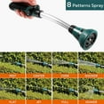 thumbnail image 6 of Pkeoh Watering Wand, Alloy Garden Hose Wand With 8 Spray Patterns, 15-Inch Long Hose Nozzle Sprayer With Thumb Control, Ideal To Water Hanging Baskets And Shrubs, 6 of 9