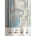 thumbnail image 6 of Palm Tree Sheer Curtains 84 Inch Length 2 Panels Set, Blue Tropical Plant Summer Retro Wood Plank Voile Window Treatment Rod Pocket Curtains Sheers Drapes for Bedroom/Living Room/Kitchen 52"x84"x2, 6 of 7