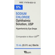 Akorn 5% Sodium Chloride Ophthalmic Solution USP, 0.5 Fl. Oz.