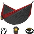 thumbnail image 1 of Cama Colgante para Camping para 2 Personas Hammock Wise Owl Outfitters DO Carbón y Rojo, 1 of 8