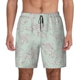 thumbnail image 2 of Picia Retro Snake pattern Mens Swim Trunks with Compression Liner Stretch Beach Shorts Quick Dry with Zipper Pockets No-Chafing Board Shorts-XX-Large, 2 of 9