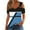 Blue, variant on Womens Tops Women Summer Sexy T- Shirt Cold Shoulder Pullover Blouse V-Neck Short Sleeve Print Tops