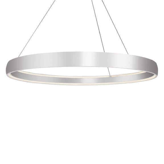 PD22772-BS-Kuzco Lighting-Halo - 185W LED Pendant-4.25 Inches Tall and 71.63 Inches Wide-Brushed Silver Finish