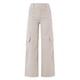 thumbnail image 5 of Pantalones cargo para mujer: cintura alta, tres bolsillos, estilo informal, mezcla de lino, tallas S-XXXL., 5 of 7