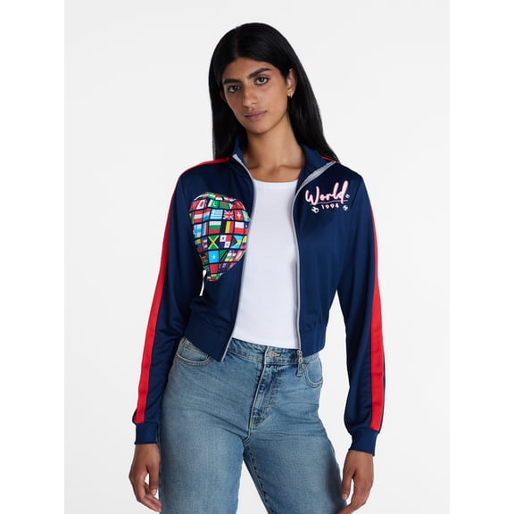 World Cup Women's and Women's Plus Zip Up Fashion Jacket, Sizes XXS-XXL