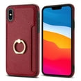 thumbnail image 6 of Nalacover for iPhone XS Max Wallet with Card Holder Slot, 360°Rotation Ring Holder Kickstand Cover for Men Women Protective Premium PU Leather Shockproof Cover For iPhone XS Max, Red, 6 of 9