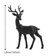 thumbnail image 3 of Christmas Reindeer Figurine Decor, Festive Home Figurine Christmas Holiday Elk Sculpture Ornamenttabletop Decor,Living Room Office Desk Decorative Statue, 3 of 6