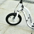 thumbnail image 5 of 12" Youth Scooter with Dual Brakes, Adjustable Height Handlebar & Inflatable Tires - White Steel Kick Scooter for Kids Age 5+, 5 of 5