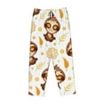 thumbnail image 4 of Kll Womens Sloth Yoga Print Pajama Pants Soft Pajama Bottoms For Women Cozy Lounge Pants, 4 of 9