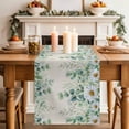 thumbnail image 2 of Table Runner 70 Inches Long for Kitchen Dining, Green Eucalyptus Leaves Dresser Scarf Farmhouse, Dining Table Decorations for Wedding/Parties, Daisy Summer Botanical Watercolor 13 x 70 In, 2 of 8