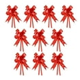 thumbnail image 2 of 10 Pieces Bow Pull Decor Multi-colors Festive Packing DIY Crafts Lightweight Plastic Hand-Pulled Flower Christmas Holiday Heart/Red, 2 of 7