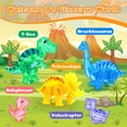 thumbnail image 3 of QIAHO Magnetic Tiles for Kids Dinosaur Toys Building Blocks Dino World Magnetiles Toddler Toys STEM Learning Toy for Boys Girls, 3 of 7