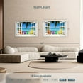 thumbnail image 4 of Elephant Stock Window To Vibrant Beach Wall Art - Horizontal Canvas Wall Art - Living Room Wall Decor - Beach Canvas - Blue And Orange Decor - 51" x 34", 4 of 8