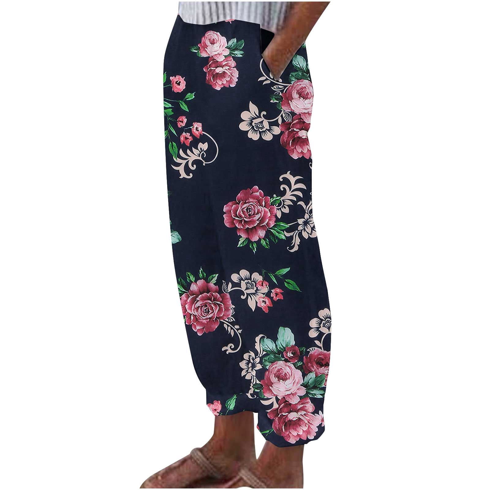 JWZUY Womens Cotton Linen Pants RelaxedFit Loose Fit Lounge Pants with