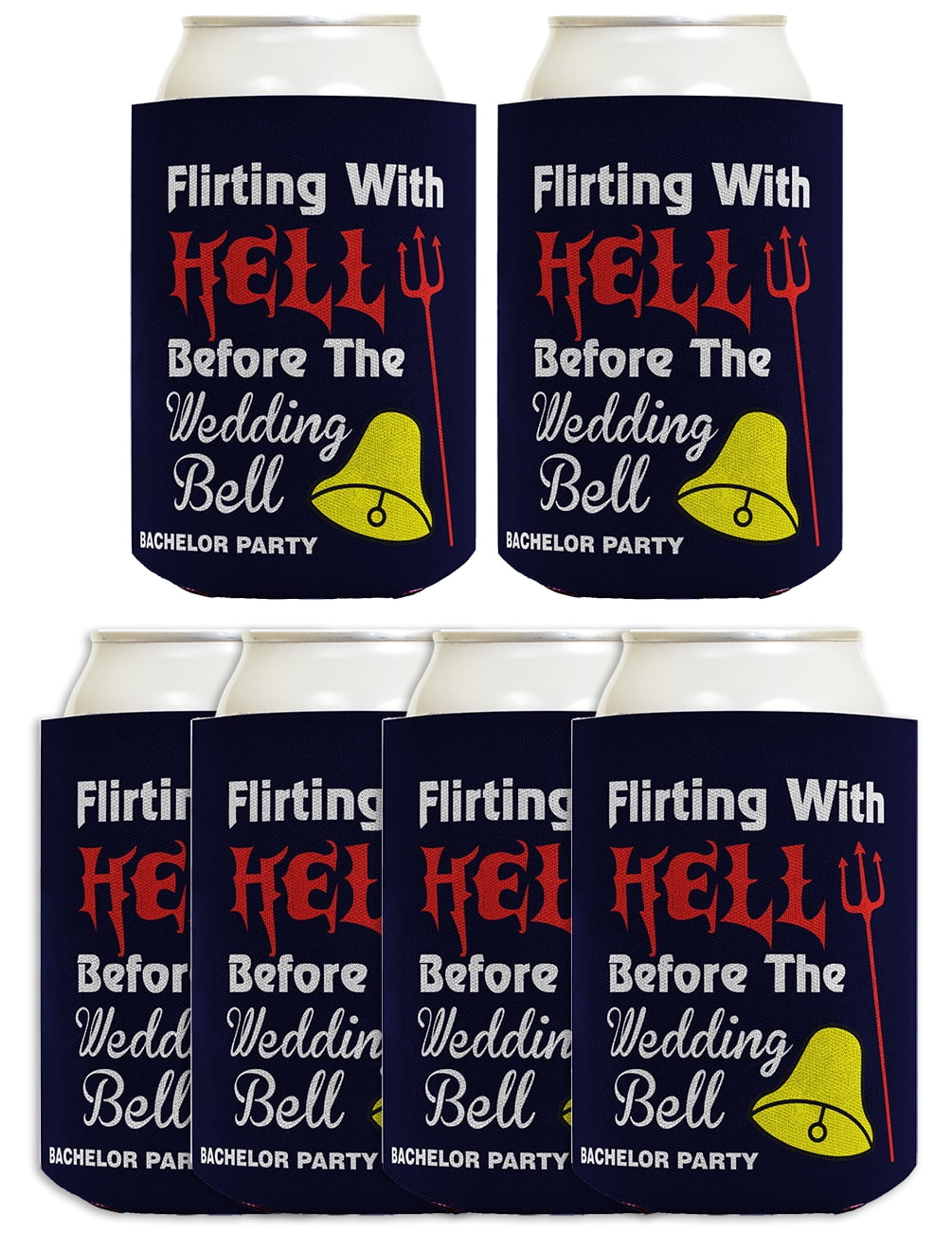 ThisWear Funny Beer Coolie Bachelor Party Flirting with Hell Before
