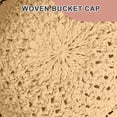 thumbnail image 3 of Sombrero de pescador plegable con circunferencia de 58-60cm, sombrilla femenina, sombrero protector solar, sombrero para el sol hueco de color simple, 3 of 5