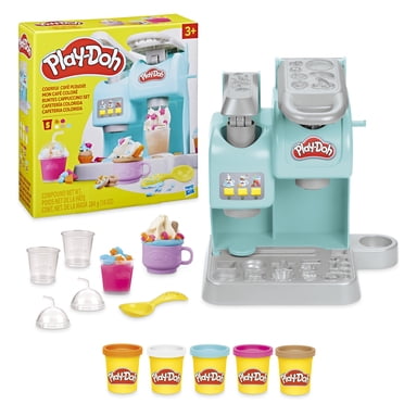 Play-Doh Kitchen Creations Colorful Cafe Playset with 5 Modeling Compound Colors, Play Coffee Toy