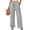 825#Light Gray, variant on Women's Breathable Summer Linen Pants High Waist Wide Leg Casual Boho Vacation Trousers Light Gray 2XL