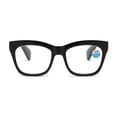 thumbnail image 2 of 5 Pairs of Thick Oversize Square Black Reading Glasses 2.50 for Women and Men, Blue Light Blocking Spring Hinge Readers +2.50, 2 of 4