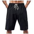 thumbnail image 2 of 50% off Clearance! Mens Shorts, Casual Gym Shorts for Men, ZHUGeLI Man Solid-Color Casual Sports Multiple Pockets Drawstring Shorts, 2 of 7