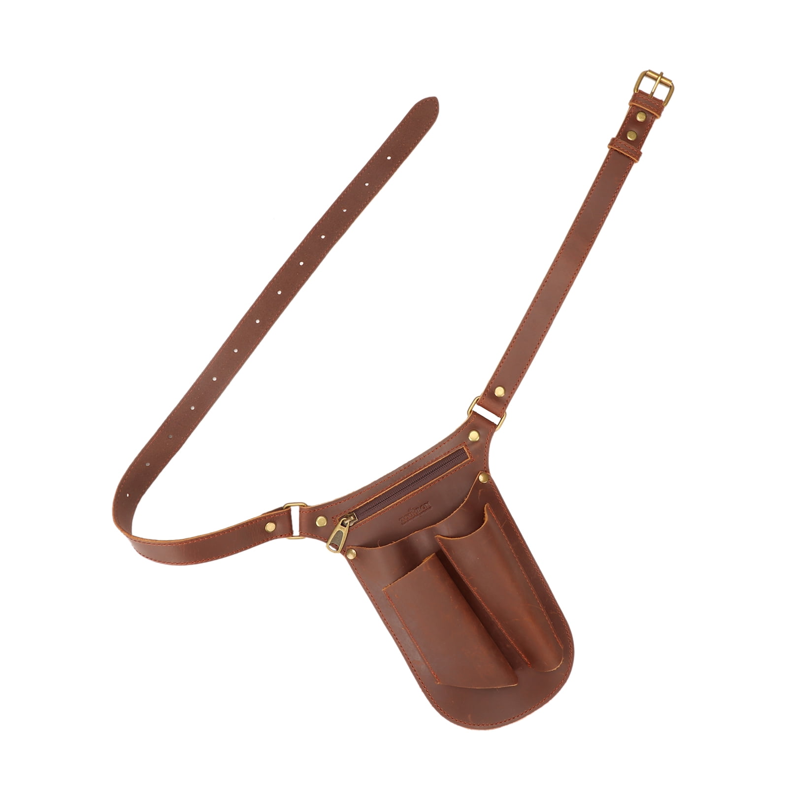 Tourbon Leather Gardener Carry Pouch Florists Tool Belt Bag for Carpenter with 4 Pockets