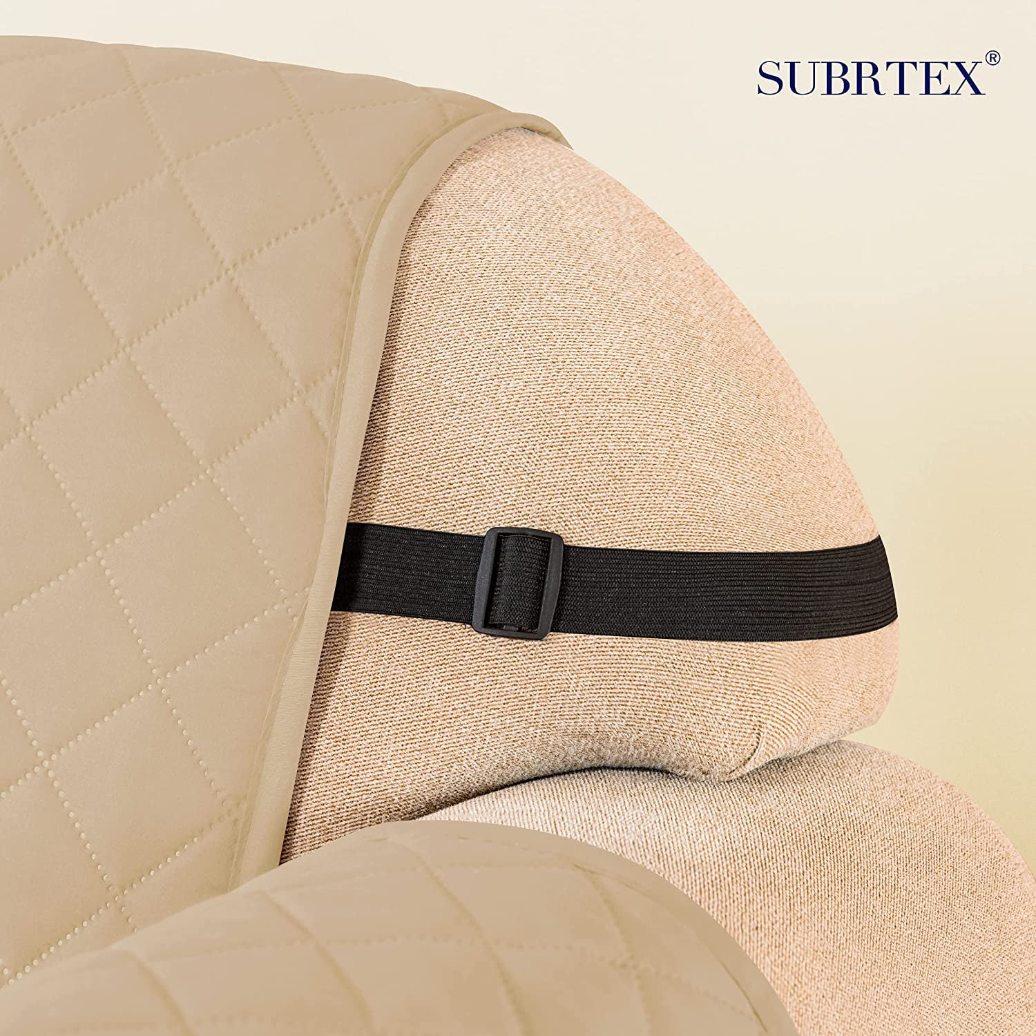 Subrtex Reversible Sofa Slipcover Quilted Couch Cover,XL Sofa,Sand