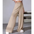 thumbnail image 4 of Women'S Dressy Trousers Solid Color Straight Leg Suit Pants Khaki XL, 4 of 7