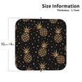 thumbnail image 2 of Pofeuu Gold Glitter Pineapples Print Coasters for Drinks, 4Pack PU Leather Coasters, Bar Drink Coasters for Tabletop Protection, Furniture from Damage-Square, 2 of 6