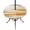 Gray Orange, variant on Round Outdoor Tablecloth with Umbrella Hole and Zipper, Gray White Fitted Table Cover with Elastic Edge for 55-60 Inch, Vintage Country Abstract Gradient Mottled Waterproof Patio Tablecoths
