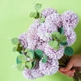thumbnail image 4 of Zukuco Artificial Flowers, 10Pcs Fake Flowers Silk Chrysanthemum Ball Hydrangea Bridal Wedding Bouquet for Home Garden Party Wedding Decor Purple, 4 of 5