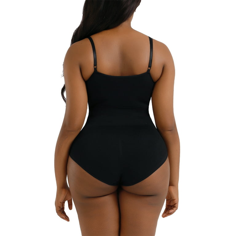 Women Shapewear Bodysuit Solid Color Sleeveless Sling Spaghetti Strap Tummy  Control Seamless Body Shaper，S/M/L/XL