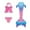 Pink, variant on Fshinging Tankini Swimsuits For Girls 3 Piece Fish Tail Set Mermaid Fish Tail Set Birthday Gifts Size 4-5 Years