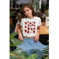 thumbnail image 6 of VILOVE Women Strawberry Cute Graphic T-Shirts Fruit Shirts Strawberries Print Cottagecore Clothing T-shirt Crew Neck Garden Tee Tops, 6 of 8