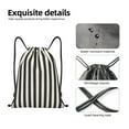 thumbnail image 4 of Sikiie Black And White Thick Stripes Drawstring Backpack Drawstring Bags, Draw String Back Bag for Sports, Gym, Travel, Swimming, Beach-Small, 4 of 6