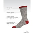 thumbnail image 3 of MeMoi Men's Tipped Ribbed Textured Cotton Blend Boot Sock - Mens - Male, 10-13, Black, 3 of 7