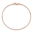 thumbnail image 2 of Diamond2Deal 14K Rose Gold 1.10mm Box Link Bracelet for Women 7", 2 of 2